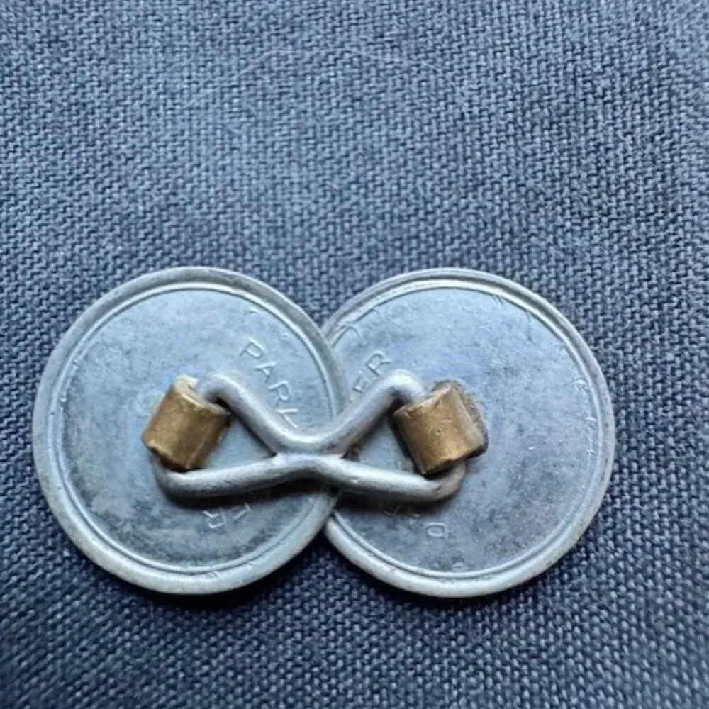 Vintage Park Rogers Silver Color Shield Emblem Cuff Links